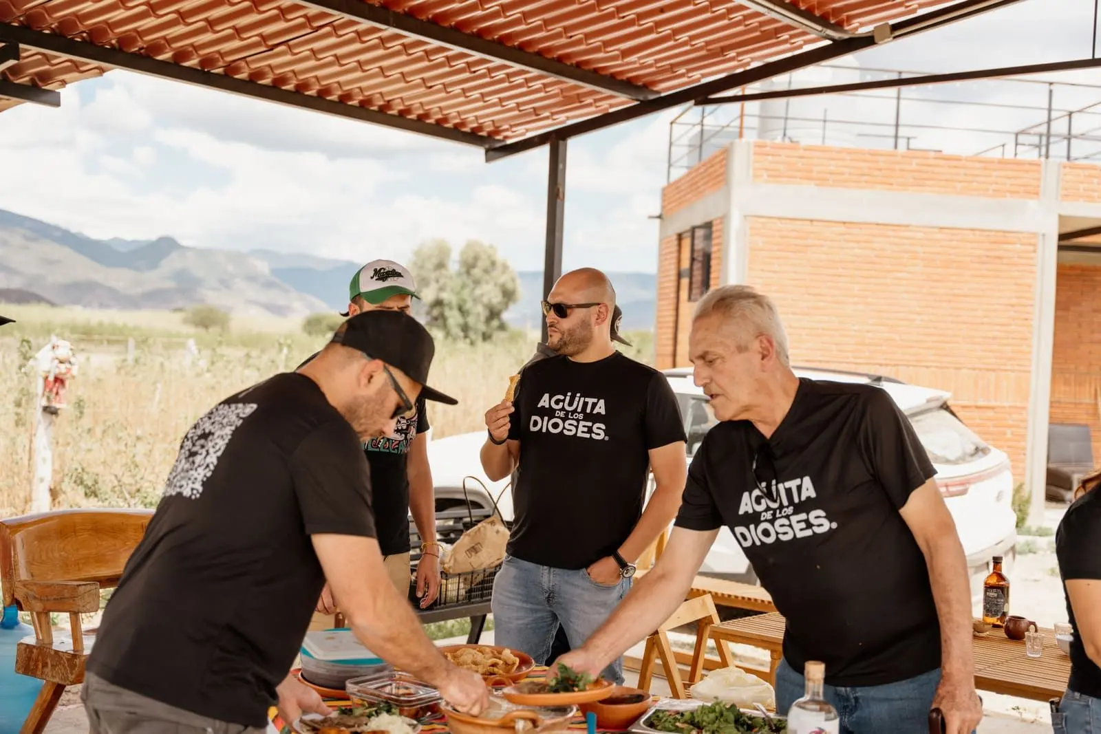 Azar Gibson team at the palenque (distillery)